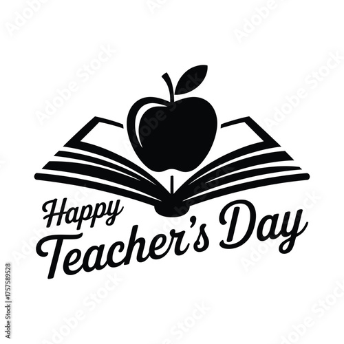 Happy Teacher's Day Typography Design . 
