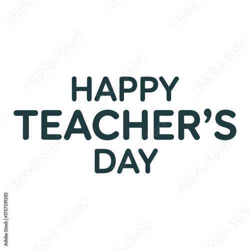 Happy Teacher's Day Typography Design . 
