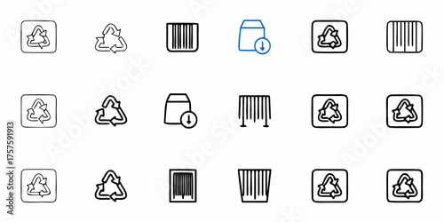 Embrace Eco-Friendly Practices with Sustainable Recycling Icons, Perfect for Business Presentations and Environmentally Conscious Branding Initiatives