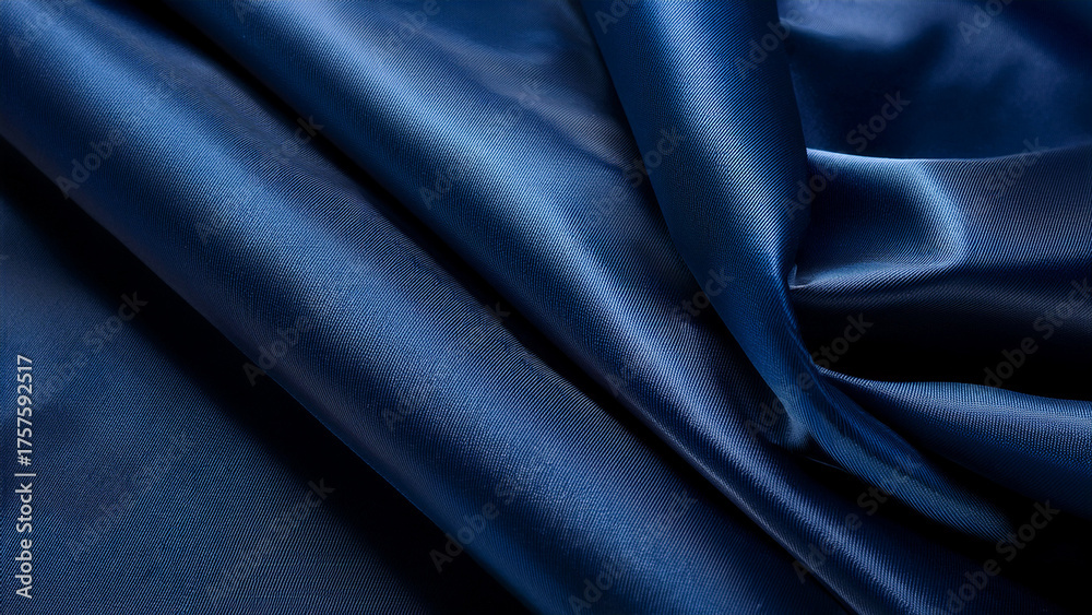 Obraz premium Luxurious Blue Silk Fabric Background for Elegant Designs