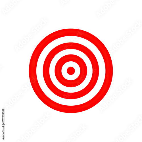 Red target with concentric circles