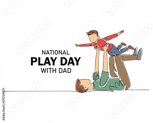 National Play Day With Dad. A vector design with a beautiful art and illustration.