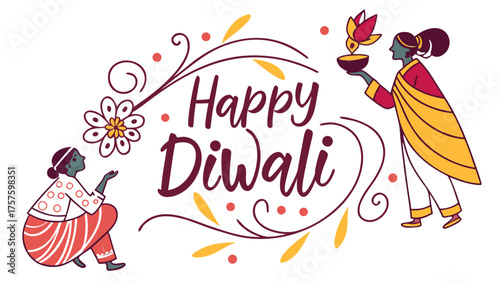 Joyful Diwali celebration with traditional lamps and festive decorations, embracing the light over darkness, a symbol of hope and prosperity for everyone
