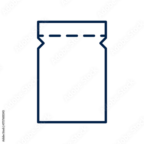 Zip bag vector illustration icon