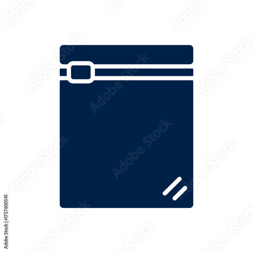 Zip bag vector illustration icon