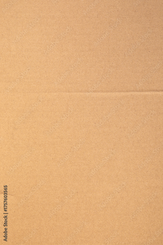 Fototapeta premium vertical corrugated box paper material texture with visible horizontal crease