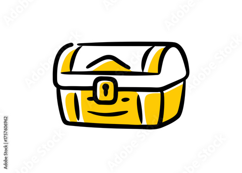 vector illustration of a safe, Businessman securing important documents in a bank safe concept