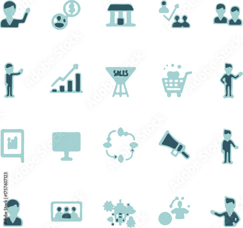 Business ethics line icon set. Editable outline corporate, fairness, integrity, loyalty, trust, equality, code of conduct, honesty, anti corruption etc
