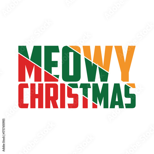 Meowy Christmas, t-shirt design