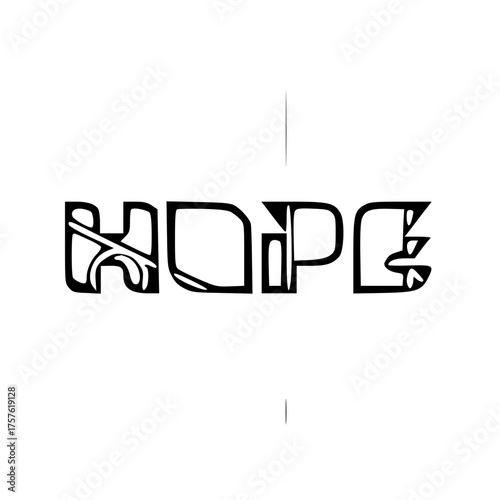 Hope typography text