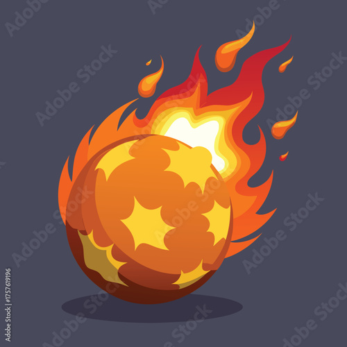 Fiery explosion with swirling smoke and radiant glow a dynamic energy burst illustration