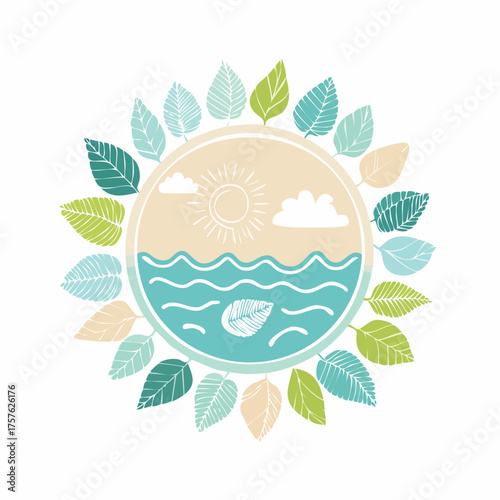 Umweltfreundliche Bio-Labels ohne Schrift