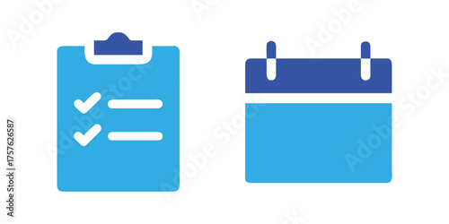 Business Task Management Checklist Calendar Schedule Vector