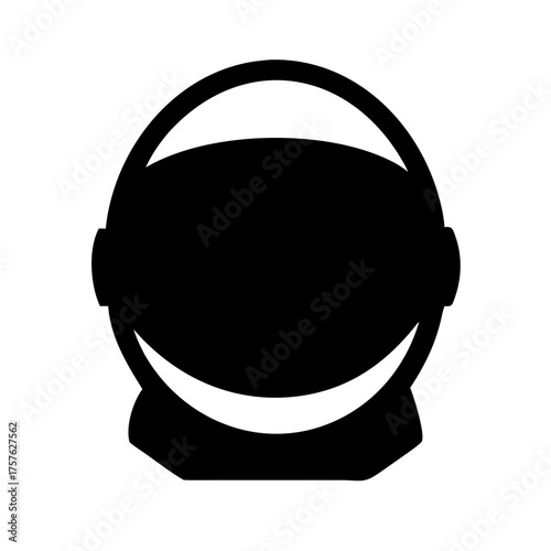 Vector art of a captivating silhouette of an astronauts helmet, , evoking a sense of space exploration, scientific discovery, and the boundless possibilities of the universe
