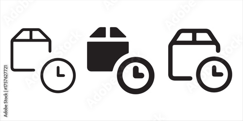 Timely delivery icons for your business needs, conveying speed, efficiency, and reliability for shipping, logistics, and e-commerce success vector illustration!