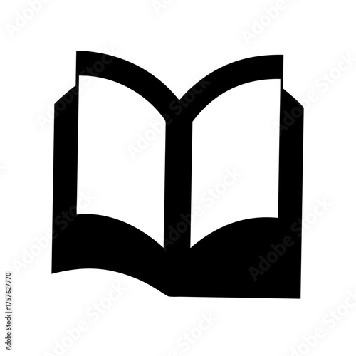 Illustration of an open book with pages facing up, symbolizes knowledge, education, reading, and learning perfect for libraries, schools, and literary projects