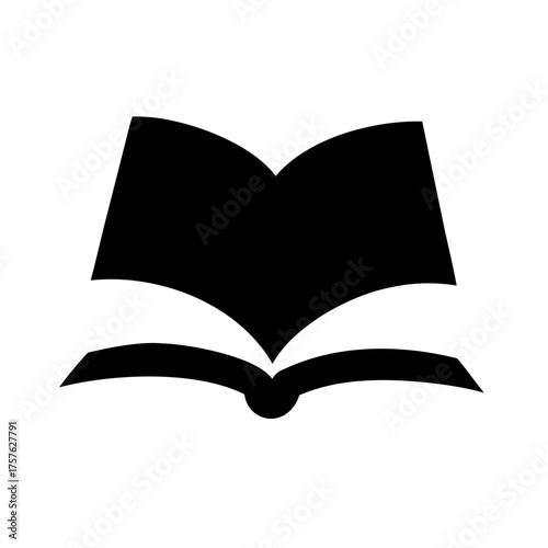 Illustration of an open book with pages facing each other, symbolizes knowledge, education, reading, and learning perfect for libraries, schools, and literary projects