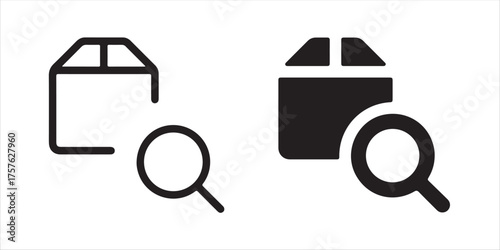 Find your package delivery status with easy tracking using this modern icon set for your website or app design project now available for download vector illustration!