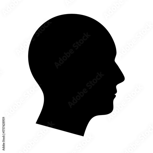 Vector art of silhouette of a human head this minimalist design captures the essence of thought, identity, and the human form in a simple yet powerful way