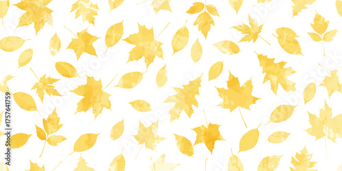 Autumn falling leafs vector pattern. Fall leaves seamless print