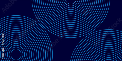 Abstract blue glowing geometric lines modern shiny blue circle lines pattern. Suit for cover, banner, brochure
