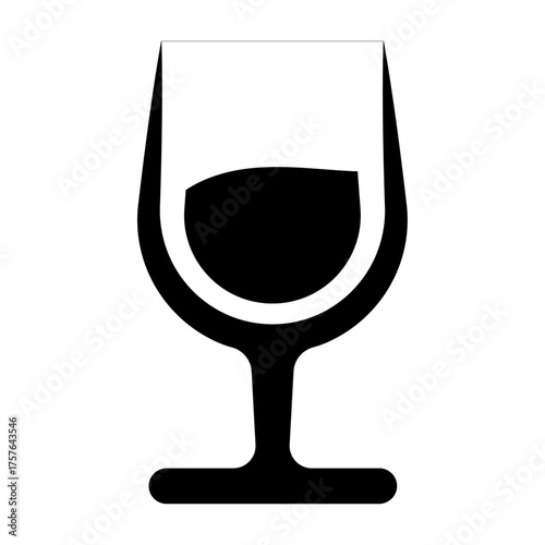 Vector illustration of three wine glasses, one empty, one half-filled, and one full, symbolizing wine tasting or a drink event.