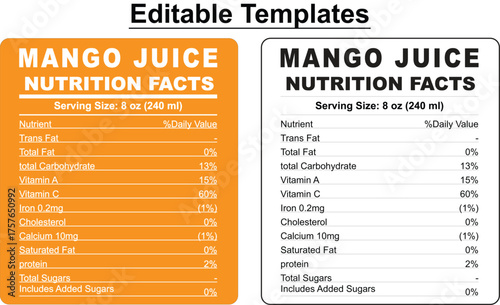 Nutritional information with cholesterol calcium saturated fat protein and sugars details