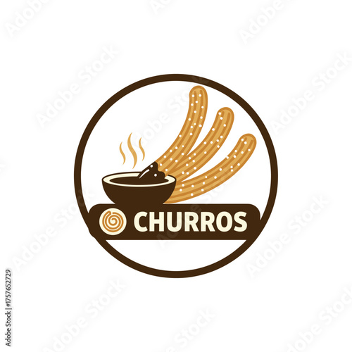 A tasty churros vector illustration, including a churros sign, symbol, and icon