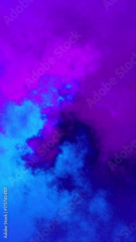 Deep Purple and Electric Blue Abstract Cloud Formation