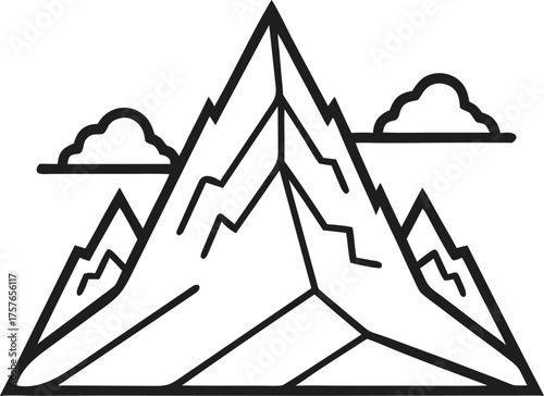 vector illustration of a mountain landscape