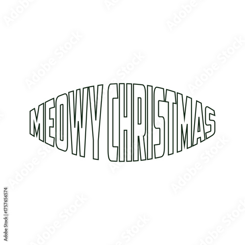 Meowy Christmas, t-shirt design vector file
