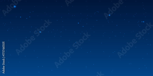 Night sky with many stars vector illustration, sky background design,themed Banner and Cosmic Design Concepts