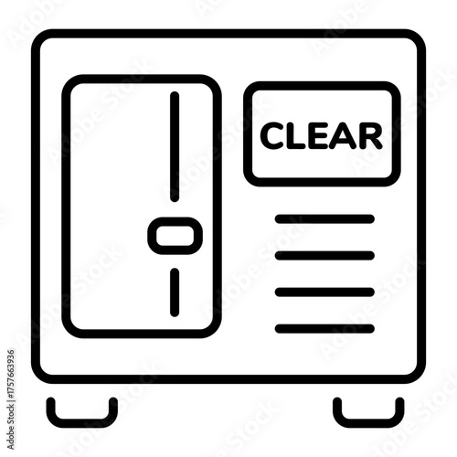 A linear style icon representing liquid detector