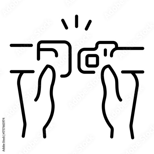 A linear style icon representing seatbelt
