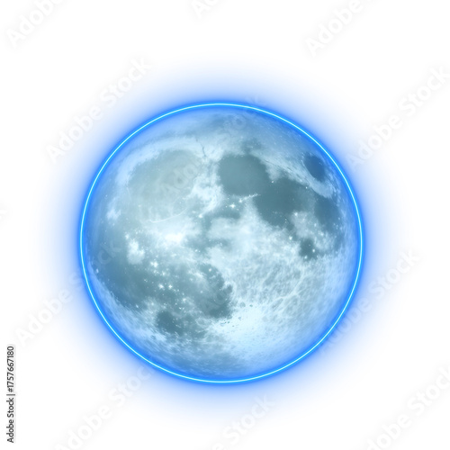 Moon PNG Transparent Background | Glowing Full Moon Clipart | Realistic Night Sky Moon Image