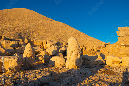 Mount nemrut at sunset. Nemrut mountain national park