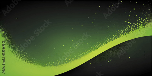 Abstract green background with flowing wave lines and bright circles for a dynamic digital design →
Shutterstock

