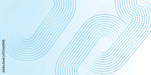 Abstract Dark blue  background with glowing circle geometric lines. Modern shiny blue lines pattern.