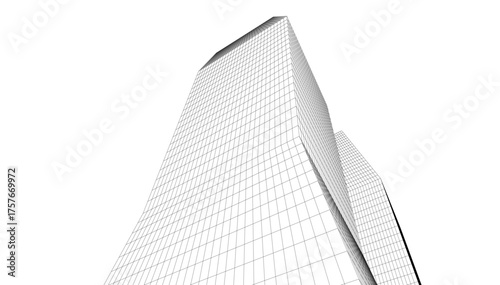 Abstract architecture 3d background vector illustration