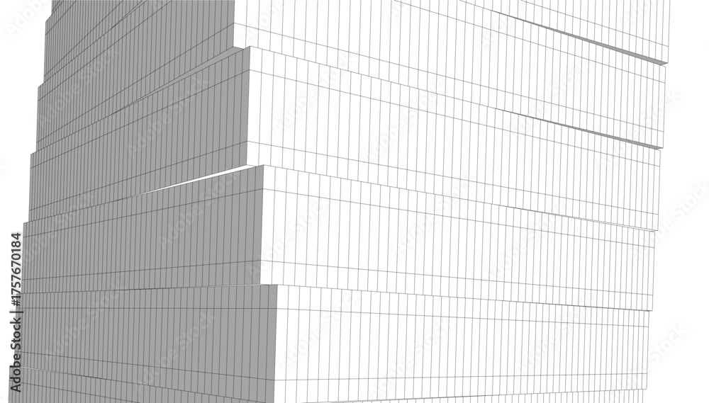 Obraz premium Abstract architecture 3d background vector illustration