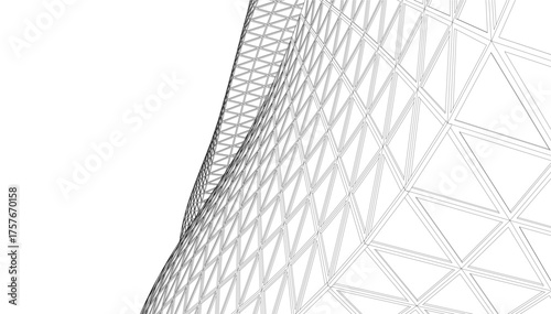 Abstract architecture 3d background vector illustration