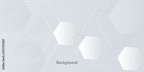 Abstract White background art vector illustration with hexagon shape blue background with square shapes. Modern Simple Blue Grey