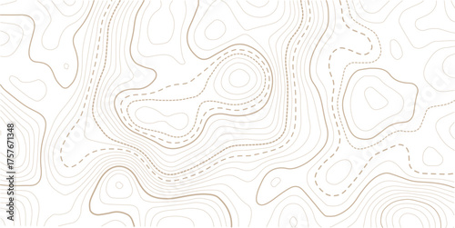 Topographic map background geographic line map with elevation assignments. Modern design with White color background with topographic wavy pattern design.