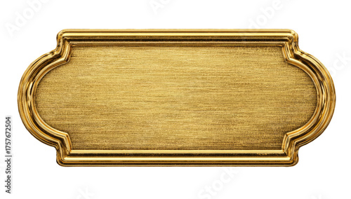 Ornate gold rectangular plaque