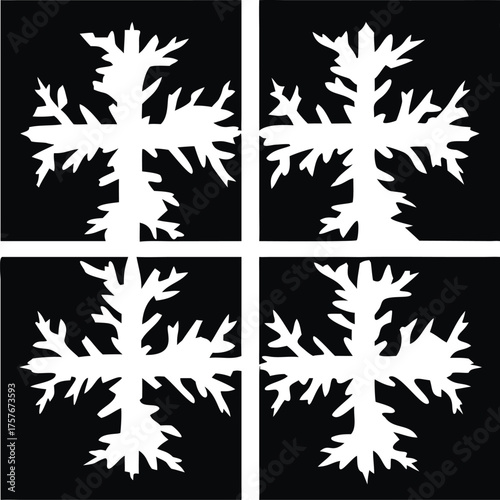 Intricate frost patterns on a window pane detailed vector illustration of winter ice formations isolated on white background isolated on transparent background