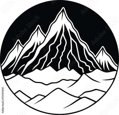 Aurora borealis shimmering over a dark snowy mountain range silhouette vibrant night sky isolated on white background isolated on transparent background