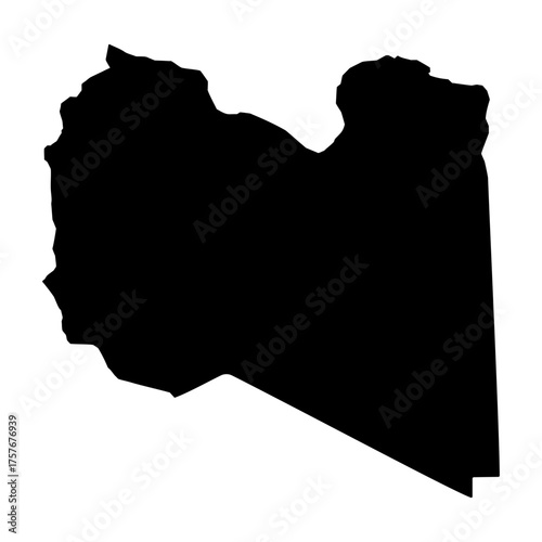 Libya Silhouette Map illustration