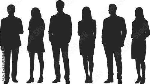 silhouettes, business, team, leadership, corporate, professionals, unity, success, diversity, strategy, formal, equality, career, posture, workplace, business team, .