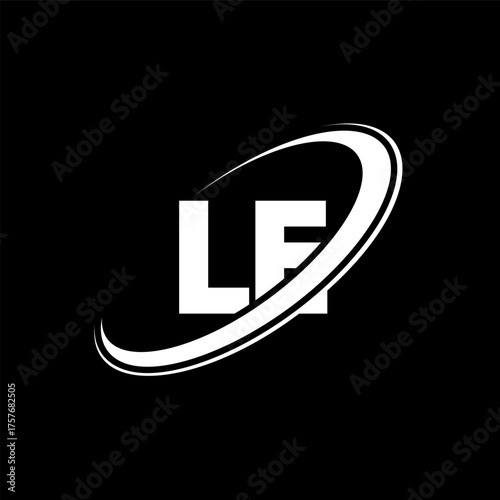 LE L E letter logo design. Initial letter LE linked circle uppercase monogram logo red and blue. LE logo, L E design. le, l e