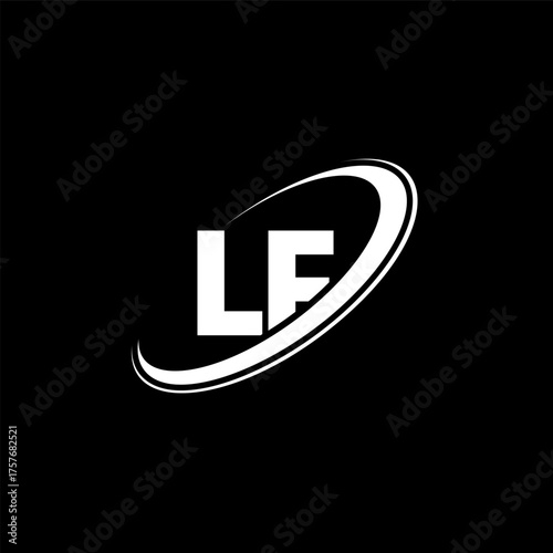 LF L F letter logo design. Initial letter LF linked circle uppercase monogram logo red and blue. LF logo, L F design. lf, l f